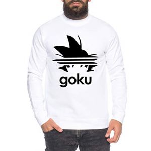 Tee Kiki Adi Goku Sweat-Shirt pour Homme Goku Dragon Master Son Ball Vegeta Turtle Roshi DB, Gr&ouml;&szlig;e2:Medium, Farbe2:Blanc (TeeKiki, neuf)