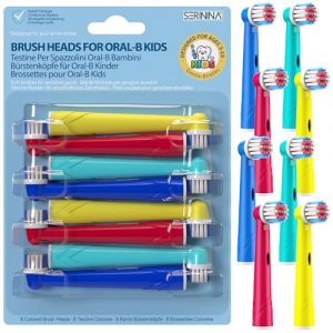 Brossettes pour Oral-B Enfant – Têtes de brosse à dents, Recharge pour Oral-B Enfant, Pack de 4, Compatible avec Vitality, Professional et Genius (SERININA, neuf)