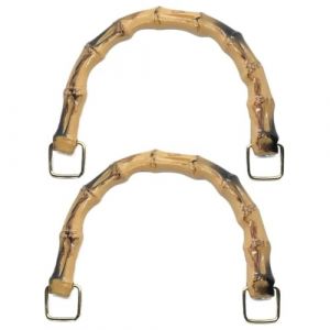 2 Pièces Anse pour Sac à Main de Bambou, Poignées de Sac de Rechange, Anses pour Sac au Crochet en Forme de U pour Poignées de Sac à Main, pour Bricolage Poignées Artisanales Sac Fourre-Tout (ROBFLOR MARKET CARS, neuf)