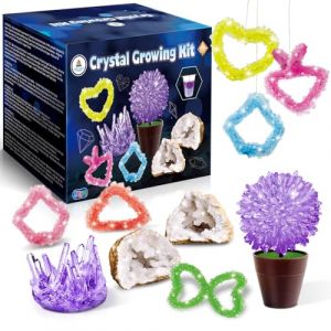 UNGLINGA Kit Cristaux Expériences Scientifiques pour Enfants - Géodes brisables - Création de Cristaux Jeu Scientifique - Cadeau pour Chambre d'enfant - Nombreuses Formes Couleurs (Unglinga FR, neuf)