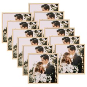Giftgarden Lot de 12 Cadre 30x30 cm bois en PVC, Cadres Photo Carré 30x30, Pour Protéger et Afficher des Photos, Diplômes-Uniquement Pour Accrochage Mural (Gift_Garden, neuf)