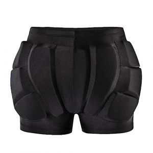 WOSAWE Short de Protection pour Homme/Femme, Respirant Hip 3D Pantalon de Rembourr&eacute; pour Patinage Snowboard Ski Roller VTT Descente Rugby (Noir XL) (WOSAWE SPORTS, neuf)