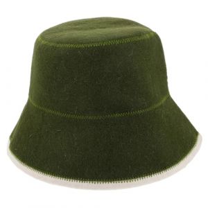 Homoyoyo Chapeau de Sauna Laine Feutr&eacute;e &Eacute;paisse Absorbant Eau Bonnet R&eacute;utilisable pour Sauna et Bain Protection la Chaleur S&eacute;chage Rapide Vert (HuanYH, neuf)