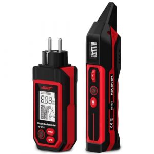 NOYAFA NF-824 Testeur de prise, d&eacute;tecteur de fusible, d&eacute;tecteur de disjoncteur avec &eacute;cran LCD, testeur de tension sans contact avec 240 V, testeur de prise Schuko, testeur de phase NCV, d&eacute;tecteur de (YUZHIYAN, neuf)