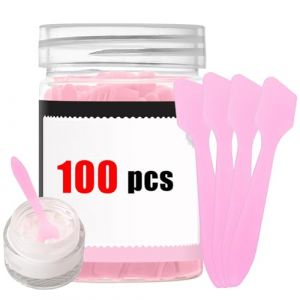 Yonuaret Lot de 100 spatules pour soins de la peau, outils avec bord incurv&eacute; | Spatule pour cr&egrave;me du visage | Pour femmes, d&eacute;butants et amis, pour la maison et les salons de beaut&eacute;, pour le maquillage (zoncy, neuf)