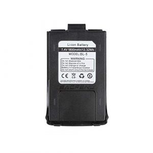 Baofeng GT-3 Batterie de Rechange Li-ION Rechargeable 1800 mAh 7,4 V (Radioddity France, neuf)