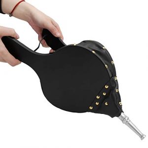 Fdit Soufflet de Chemin&eacute;e, Soufflet d'air Manuel en Bois, Soufflet de Chemin&eacute;e, Soufflet en Cuir, Soufflet de Feu pour Chemin&eacute;es, Camping en Plein Air, Barbecue, Barbecue(Argent) (Xiayixue, neuf)