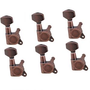 Mécanique Guitare Clés 6X Guitare Électrique Droite Fermée De Réglage des Tons De Tuners Têtes De Machine Bronze (ebester, neuf)