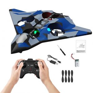 Doramier 2.4Ghz Avion de Chasse T&eacute;l&eacute;command&eacute;,Avion T&eacute;l&eacute;command&eacute; avec LED, Rotation &agrave; 360&deg;,4 h&eacute;lices, Planeur Volant Jouet pour Enfants Adult Anniversaire No&euml;l F&ecirc;te Cadeaux (Green) (Armel Ange Group, neuf)