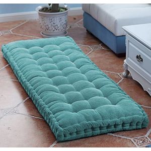 DG Catiee Coussin de Banc épais Coussin de canapé Long Intérieur,Coussin de Banc de Jardin,Coussin de Banc de Salle à Manger rectangulaire Coussin de Sol Coussin de siège Tapis (90x30cm,Bleu B) (CF Home, neuf)