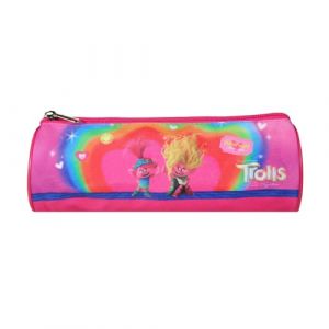Bagtrotter Trousse Scolaire Ronde Les Trolls Rose (-Bagtrotter-, neuf)