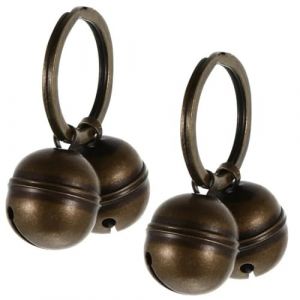 EIHI Clochette Chien Chasse 2 Sets de Cloches Extra Fortes pour Chat Chien Animal de Compagnie Cloches de Suivi Traqueur pour Collier Cloche de Chat, Cloches Pendentif Breloque d'Animal de Compagnie (Abadawy, neuf)