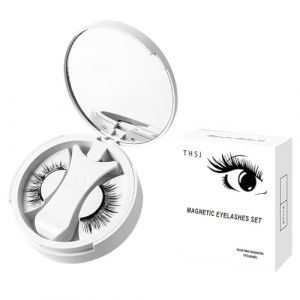 Cils magnétiques naturels, cils magnétiques réutilisables - Cils magnétiques aspect naturel - Kit de cils magnétiques d’aspect naturel, 3 cils magnétiques réutilisables, faux cils, sans colle (haitumd, neuf)
