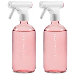 MaisoNovo Flacon pulv&eacute;risateur pour cheveux - 500 ml Rose x 2 avec 16 &eacute;tiquettes (Maisonovo, neuf)