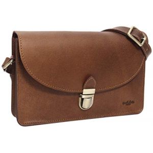 Gusti Sac Zoey à main Sac à bandoulière Femmes Vintage Marron Cuir (Gusti Cuir, neuf)
