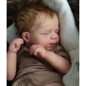 Zero Pam Poupee Bebe Reborn 45cm Poupon Vinyle Souple Bebe Reborn Garcon Poupon Nouveau-né Réaliste Dormir comme Un Vrai Bébé avec Accessoires Jouets pour Garçons (KRT-DOLLS, neuf)