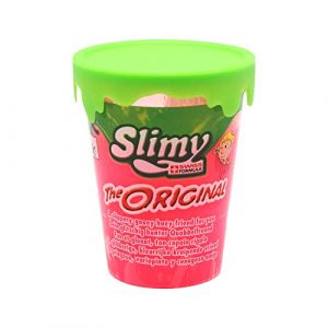 SLIMY Original Gobelet 80g Rose - Original Slimy Slime, Le Classique des pâtes à Modeler, naturellement sûr pour Les Enfants, pâte à Modeler élastique (Jouets à partir de 3 Ans) (TackToys, neuf)