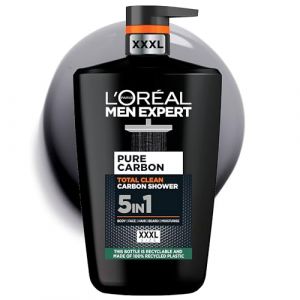 L'Or&eacute;al Men Expert, Pure Carbon, Gel douche XXL 5 en 1, une action totale pour le corps, le visage, les cheveux, le rasage et l'hydratant aliment&eacute; par le carbone, action totale 5 en 1, grande pompe de (Kiara World, neuf)