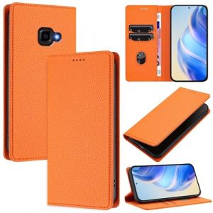 xinyunew Coque pour Samsung Galaxy Xcover 4/Xcover 4S, RFID Blocage Portefeuille Etui &agrave; Rabat, Housse en Cuir PU pour Samsung Galaxy Xcover 4/Xcover 4S, Orange (xinyunew, neuf)