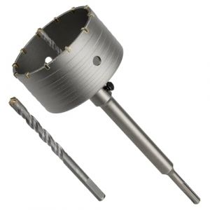 Lytool Scie Cloche à Béton avec Tige SDS Plus,Ø110 mmScie à Cloche Trépan,Scie à Cloche avec Tige SDS Plus 220 mm,avec Foret de Centrage,Pour Ciment, Brique, Pierre, Mur, Béton Autonivelant,Maçonnerie (Lytool, neuf)