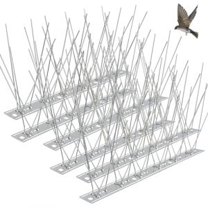 Kungfu Mall Pic Anti Pigeon, Acier Inoxydable Pique Anti Pigeon Repulsif Pigeon, Epouvantail Oiseaux Répulsif Chat, Effaroucheur Oiseaux Repulsif Oiseaux Balcon Jardin 6 Piezas 1,5 M (Kelly Trends, neuf)