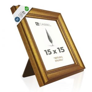 CABBEL Cadre Photo Baroque Dor&eacute; 15x15 cm AVI &ndash; Cadre Carr&eacute; Style Vintage Antique, D&eacute;coratif avec Motifs Ornementaux, Cadre &Eacute;l&eacute;gant pour Photos & Affiches, D&eacute;coration Classique pour Salon ou Bureau (Seller4Ever, neuf)