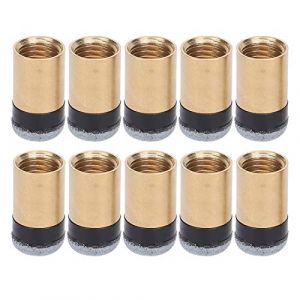 Ejoyous Pointes de queue de billard 10 mm, 10 pi&egrave;ces Embouts de queue de billard et viroles en m&eacute;tal pour queue de billard, pointes en cuir dur &agrave; visser, kit de remplacement d'embouts de queue de (Pukanr, neuf)
