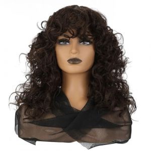 Perruques Cheveux Humains Perruques petites perruques bouclées perruques de style européen et américain cheveux bouclés cheveux mi-longs couvre-chef complet perruques cheveux Cheveux Humains Tressage (daichuncc11, neuf)