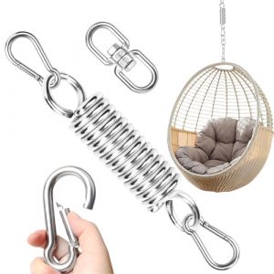 Huanmin Ressort basculant pour fauteuil suspendu, capacité de charge jusqu'à 250 kg, fauteuil suspendu avec 2 mousquetons et crochets pivotants à 360 °, ressort de suspension pour sac de boxe, hamac, (Yujiankeji, neuf)