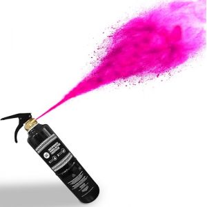 POLVO HOLI - Extincteur color&eacute; pour baby shower avec 1kg de poudre Holi - R&eacute;v&egrave;le le sexe de b&eacute;b&eacute; de la mani&egrave;re la plus originale (Rose) (Polvo Holi &reg;, neuf)