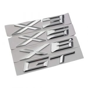 AXTGBHL Logo Chrom&eacute; ABS 3D X3 X5 X6 GT, Badge De Coffre De Voiture Adapt&eacute; Fit for BMW X5 E70 E53 F15 G05 X3 X5 X6 GT, Accessoires Stikcer(X3) (youlehuishangmaodian, neuf)