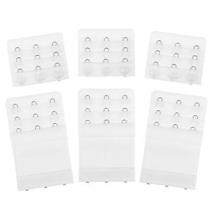 Lusofie 6 Pièces Rallonge Soutien Gorge 3 Crochets 3 Rangées Doux et Confortable Extension de Sangle de Soutien-Gorge Elastique Extension de Soutien Gorge pour Femmes (Blanc) (Yourgreen-EU, neuf)