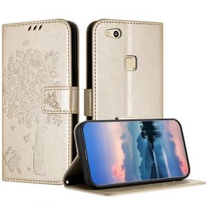 JayModCase Coque pour Huawei P10 Lite, Coque Portefeuille Housse Cuir avec Porte Cartes et b&eacute;quille Fermeture magn&eacute;tique &Eacute;tui pour Huawei P10 Lite - Or (HXM STORE - EU, neuf)