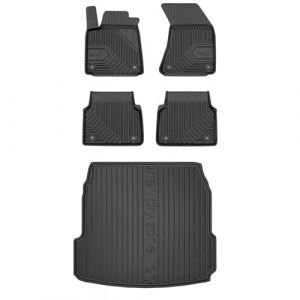 MOTOS Kit de tapis de voiture et de tapis de coffre en caoutchouc pour Audi A8 D4 2009-2017 Améliorez votre confort de voyage avec tapis antidérapant voiture 3D- Tapis de sol voiture tous temps, prote (MOTOS EU, neuf)