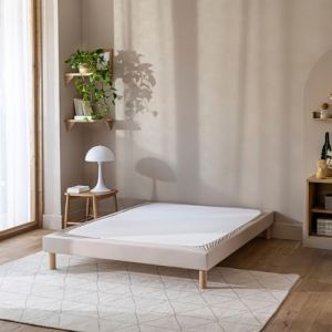 Cache-sommier Coton Jersey Beige 110x190 (LEMATELAS, neuf)