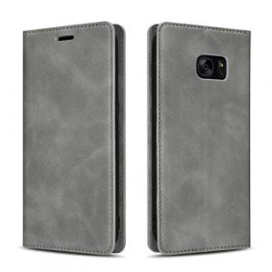 QLTYPRI Étui pour Samsung Galaxy S7, Étui en cuir mince de qualité supérieure Étui pour téléphone portable avec support pour carte, Housse de protection à rabat Compatible avec Samsung Galaxy S7 -Gris (zhihen, neuf)