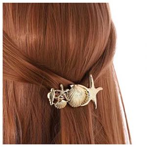 Xduargs Barrettes Boho &Eacute;toile De Mer Barrette De T&ecirc;te &Eacute;toile De Mer Vintage Barrettes En M&eacute;tal Coquillage Barrettes De Cheveux Coquillage Conque &Eacute;pingle &Agrave; Cheveux Headwear Accessoires(dor&eacute;) (Xduargs, neuf)