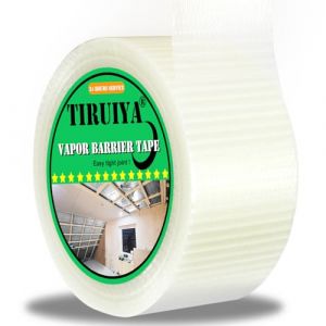 Tiruiya Ruban Pare Vapeur, Bande Adhésif Flexible Haute Performance pour Pare-Vapeur, Freins Vapeur et Membranes de Toiture, Collage Durablement Étanche à L'Air Et Au Vent (5cm x 25m x 1 rouleau) (Tiruiya Online, neuf)