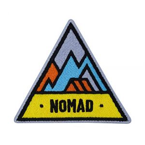 Finally Home &Eacute;cusson Thermocollant | Camping nomade en montagne | Patch &agrave; coller au fer &agrave; repasser ou &agrave; coudre | Pi&egrave;ce de d&eacute;coration ou r&eacute;paration pour v&ecirc;tement, jean, sac, pantalon, veste (Finally Home Shop, neuf)