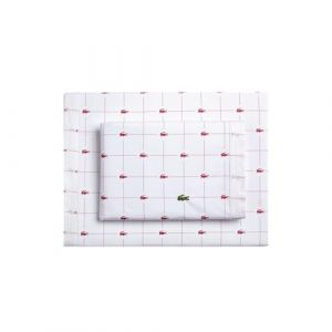Lacoste Slice Sheet Set, Full, Baroque Rose (UKS INVESTMENTS, neuf)