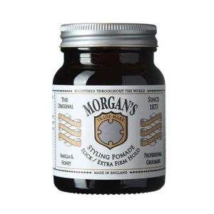 Morgan's Pomade Pomade pour Looks Lisses, Haute Brillance et Forte Tenue, Convient aux Cheveux Épais et Indisciplinés, Parfum Vanille & Miel 100g (Solretail LTD, neuf)