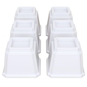 Lutown-Teen Rehausseurs de lit 10,2 cm, rehausseurs de meubles robustes pour canap&eacute;s, rehausseurs de chaises, rehausseurs de canap&eacute;s, rehausseurs de tables, lot de 6, blanc (Lutown-Teen, neuf)