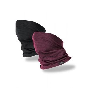 Risalti Cache Cou Thermique Homme Femme Laine Merino Bipack &ndash; Tour de Cou Moto Hiver Respirant, &Eacute;charpe Tube Sans Couture en Laine Merinos, Running, Ski &ndash; Made in Italy (RISALTI, neuf)