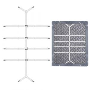 Tendeur de Drap r&eacute;glable, Support de Drap avec Clips m&eacute;talliques, Sangles Support de Drap, tendeur Drap Housse, Convient &agrave; Tous Les draps, draps-Housses, Matelas (Paulao Store, neuf)