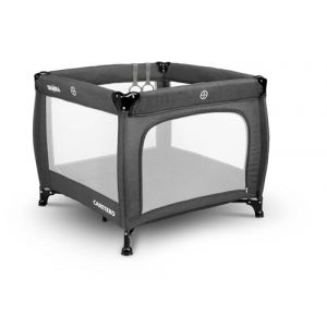 CARETERO - Parc B&eacute;b&eacute; avec Filet Respirant - Parc B&eacute;b&eacute; avec Porte Zipp&eacute;e - Parc Enfant - Petit Parc - avec Sac de Transport - 83x83x71cm - Graphite (IKS 2 Group, neuf)