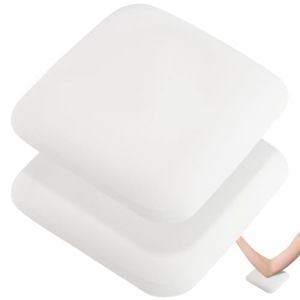 TOROKOM 2 Pièces Repose-Coudes en Silicone pour Bureau – Coussin de Bras Ergonomique Antidérapant, Repose Poignet Confortable pour Onglerie, Bureau, Ordinateur, Gaming (Blanc) (EU-TRK, neuf)