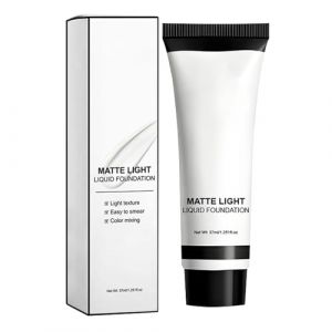 Maquillage Visage Blanc | Fond de Teint Anti-Trace,Fluide Mat 37ml Anti-Trace Longue Tenue pour Adulte Enfant F&ecirc;te Sc&egrave;ne Halloween Cosplay (juonex, neuf)