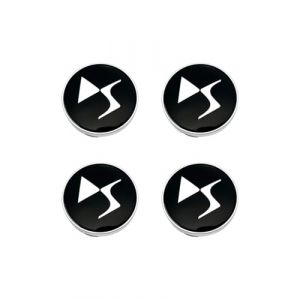 ZEXIJOW Pièces Auto 60mm Cache Moyeux pour Citroen DS3 DS4 DS6, Enjoliveurs de Roue Capuchon Centre Accessoires Extérieurs Voiture 3D Logo Noir (ZEXIJOW, neuf)