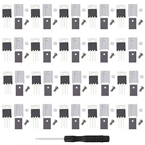 Youmile 20 Pcs IRFZ44N Transistor IRFZ44 N-Channel International Redresseur Puissance Mosfet 49A 55V avec Dissipateur Thermique, Tournevis Philips (YoumileDirect, neuf)