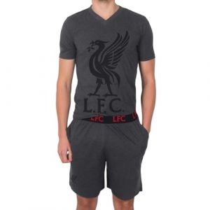 Liverpool FC Officiel - Ensemble de Pyjama Court th&egrave;me Football - Homme - Gris - M (FootballShopOnline, neuf)
